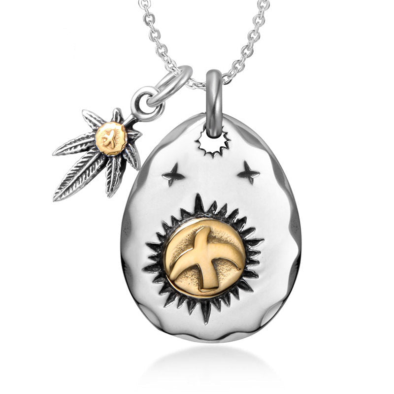 Wholesale Simple Eagle Titanium Steel Necklace