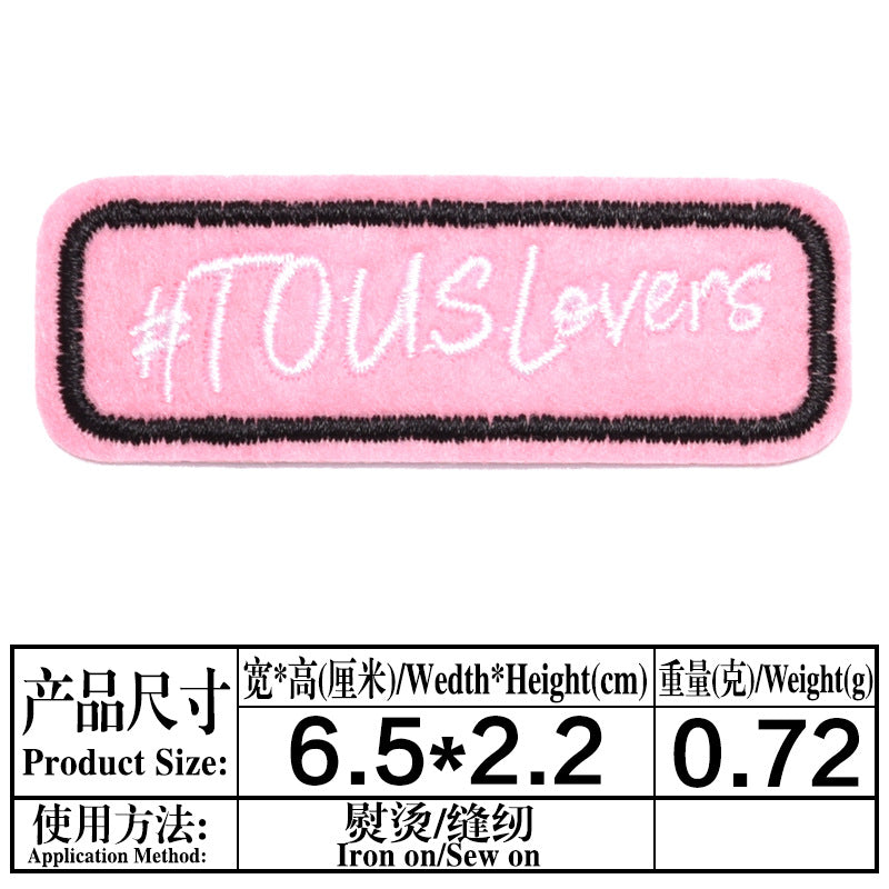 Wholesale 17Pcs Embroidered Iron On Patches Set Felt Twill Campus Style Badge Appliques DIY Clothing Accessory Boutique Gift Resale