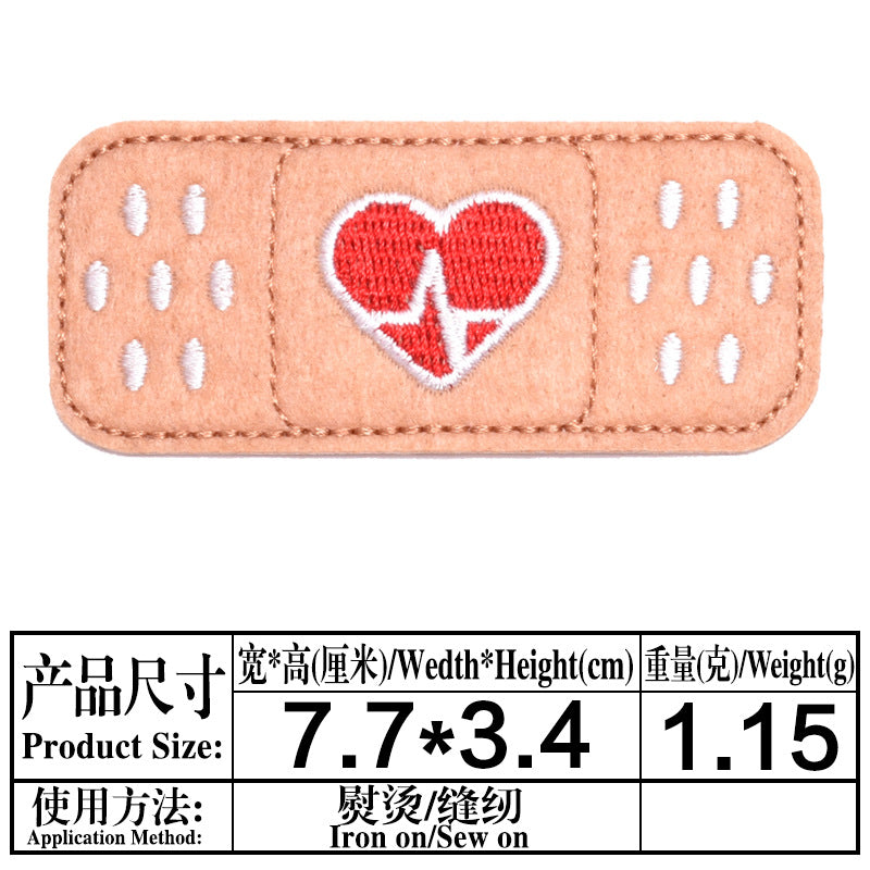 Wholesale 17Pcs Embroidered Iron On Patches Set Felt Twill Campus Style Badge Appliques DIY Clothing Accessory Boutique Gift Resale