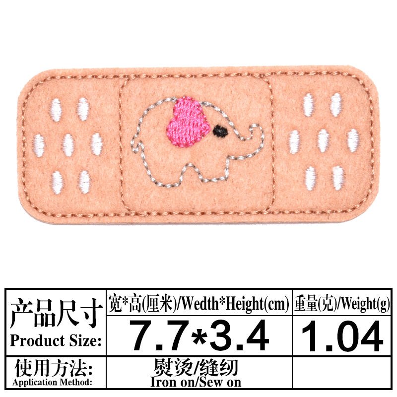 Wholesale 17Pcs Embroidered Iron On Patches Set Felt Twill Campus Style Badge Appliques DIY Clothing Accessory Boutique Gift Resale