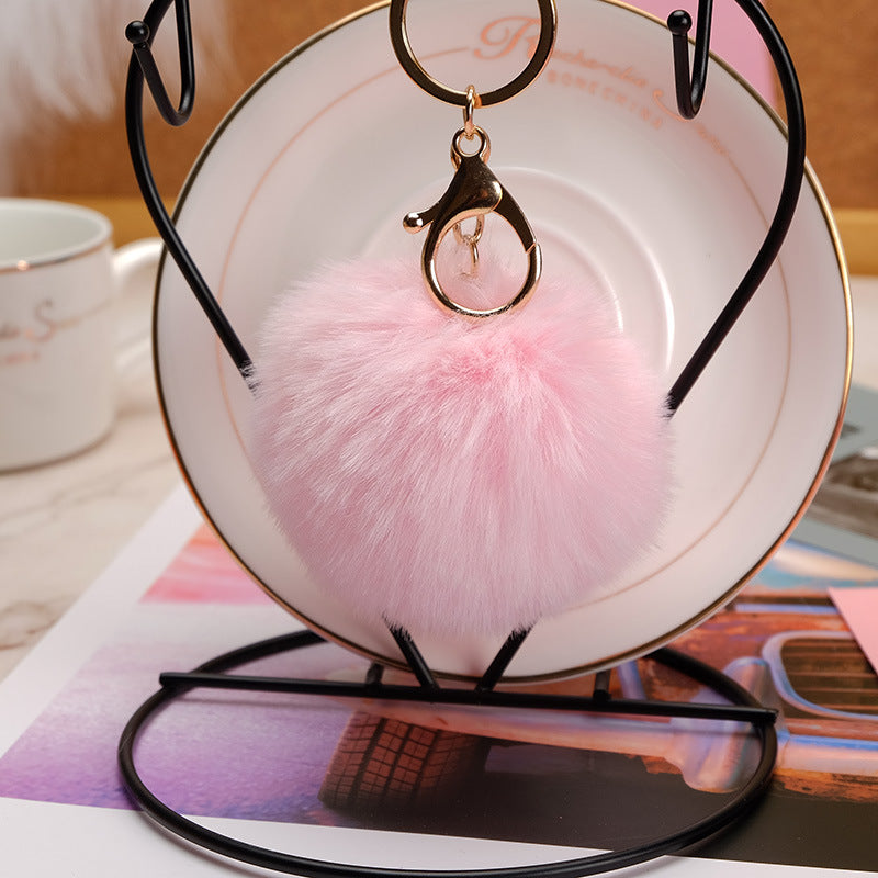 Wholesale Imitation Rex Rabbit Fur Ball Keychain
