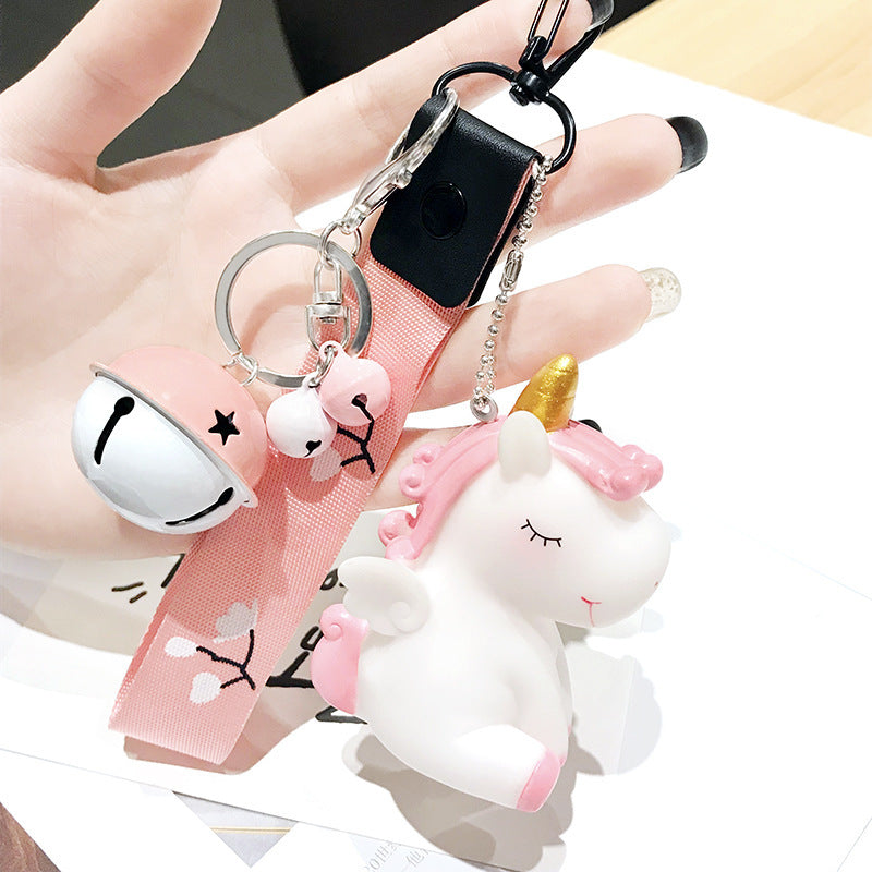 Wholesale Unicorn Hair Ball Silicone Keychains