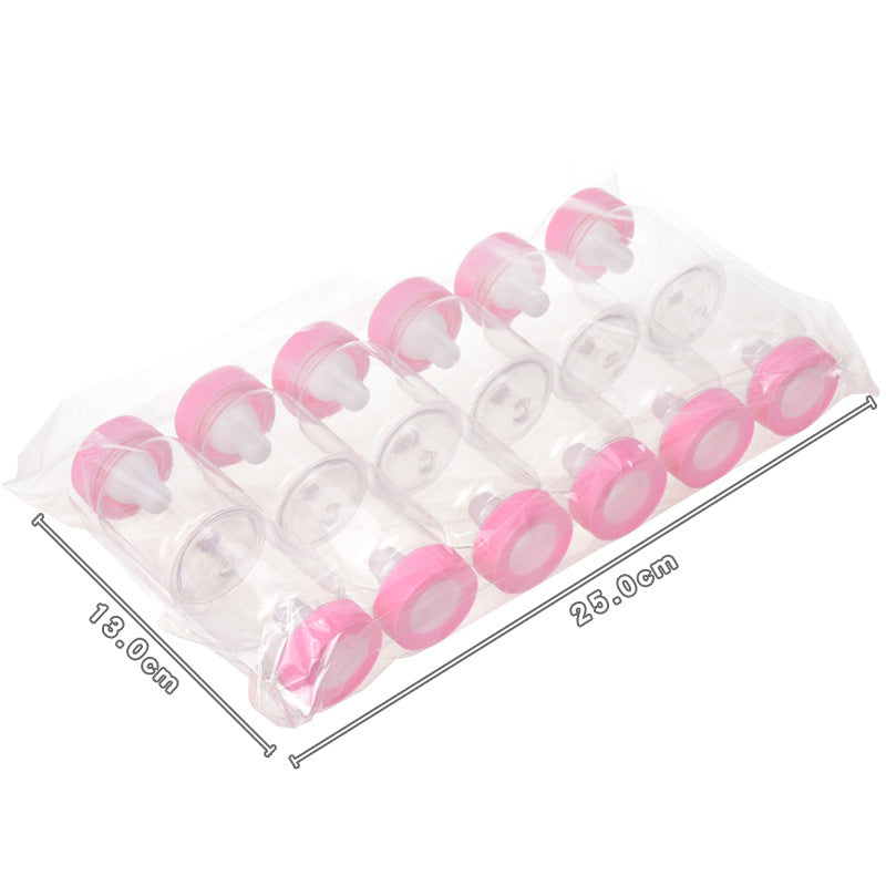 Wholesale 12PCS Small Milk Bottles  Candy Boxes Plastic Boxes for Milk Bottles