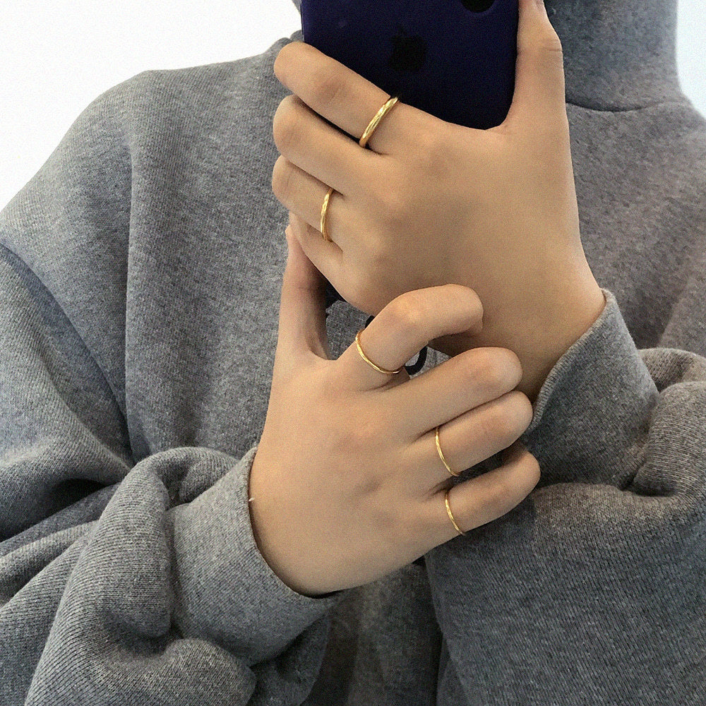 Wholesale Sterling Silver Glossy Simple Line Thin Ring