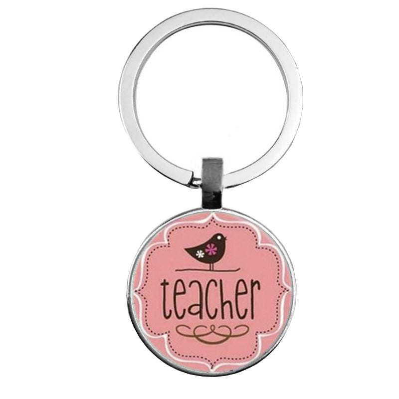 Wholesale of 25MM Time Gemstones Alloy Keychain