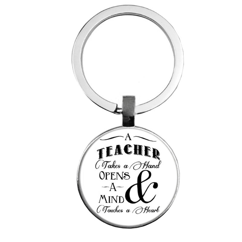 Wholesale of 25MM Time Gemstones Alloy Keychain