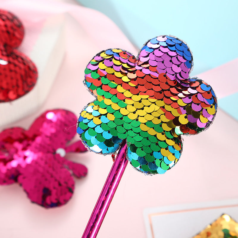 Bolígrafo tridimensional de tela de tela de lentejuelas de plástico al por mayor