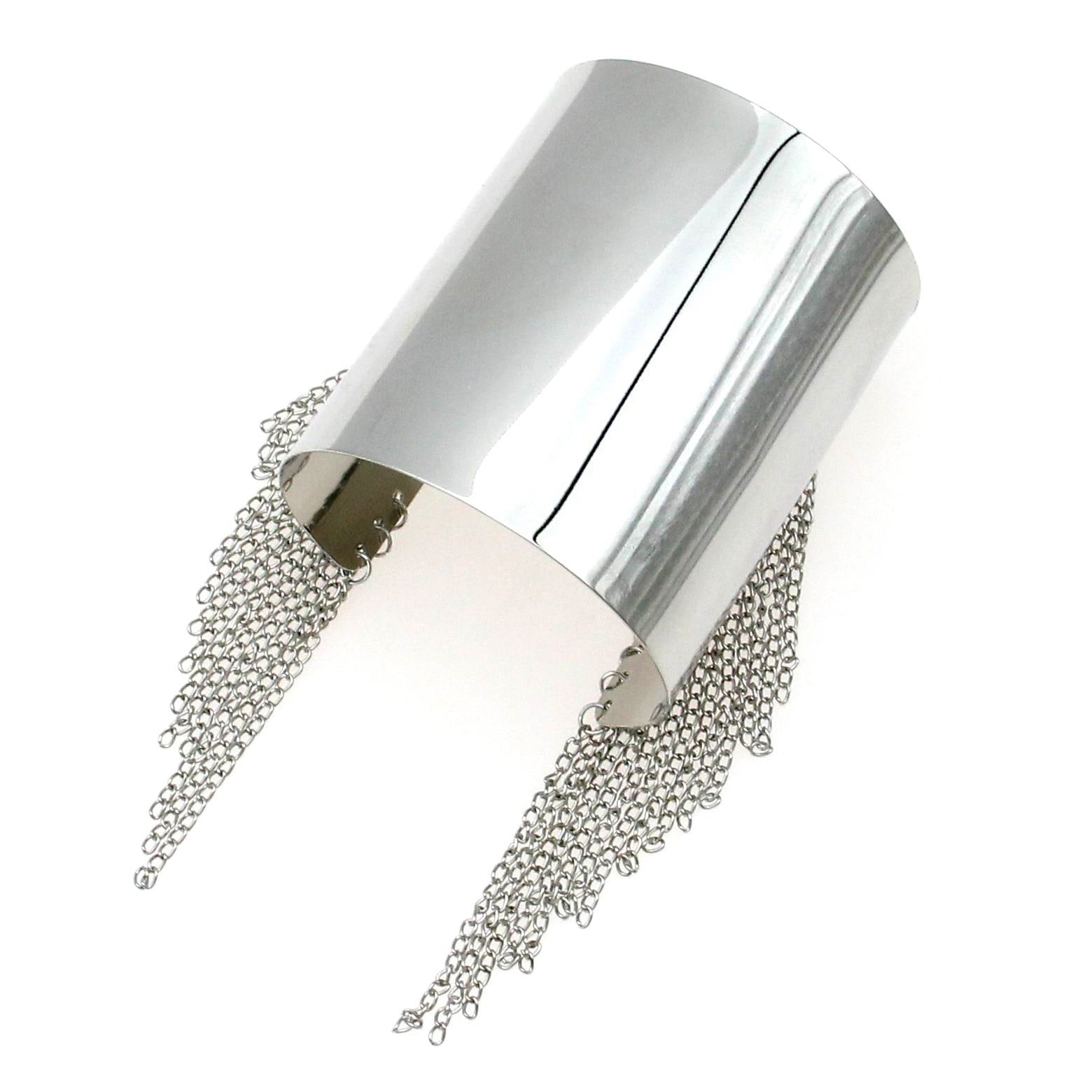 Wholesale Exaggerated Open Tassel Large Glossy Gold Bracelet