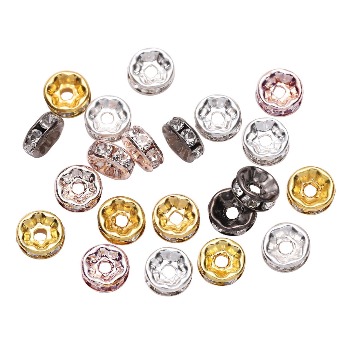 Wholesale 50pcs/pack Round Rhinestone Beads