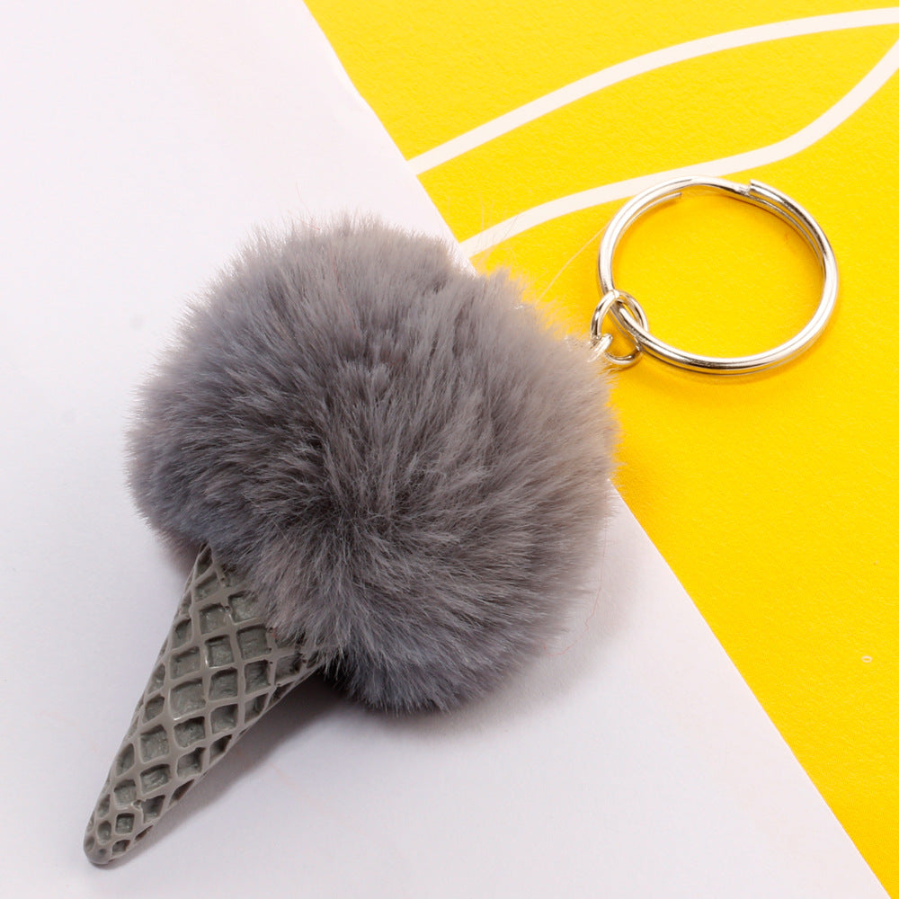 Wholesale Ice Cream Ball Simulation Ice Cream Cone Bag Keychains