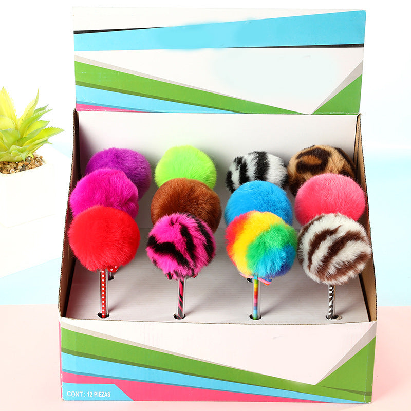 Wholesale Plastic Princess Hairball Ballpoint Pen