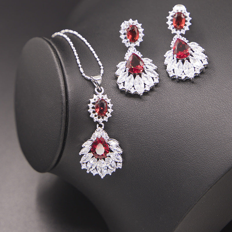 Wholesale Vintage Water Drop Zircon Earrings