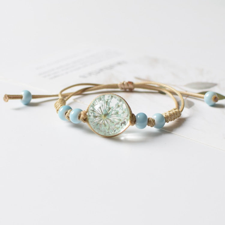 Wholesale Gypsophila Dried Flower Specimen Everlasting Flower Bracelet