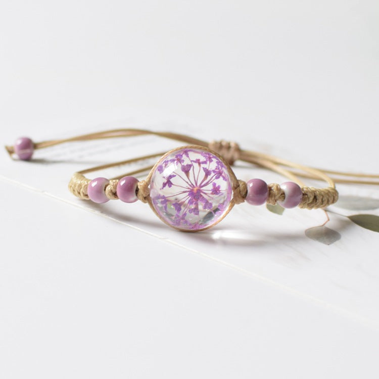 Wholesale Gypsophila Dried Flower Specimen Everlasting Flower Bracelet