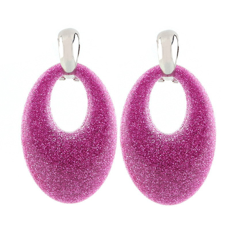 Wholesale Oval Resin Pendant Earrings