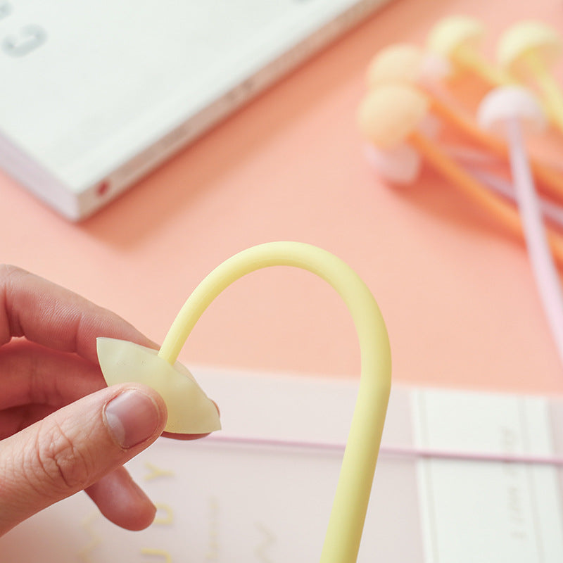 Wholesale Silicone Luminous Mushroom Ballpoint Pen 48pcs a box