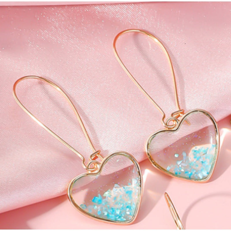 Wholesale Resin Dripping Retro Natural Dried Flower Earrings
