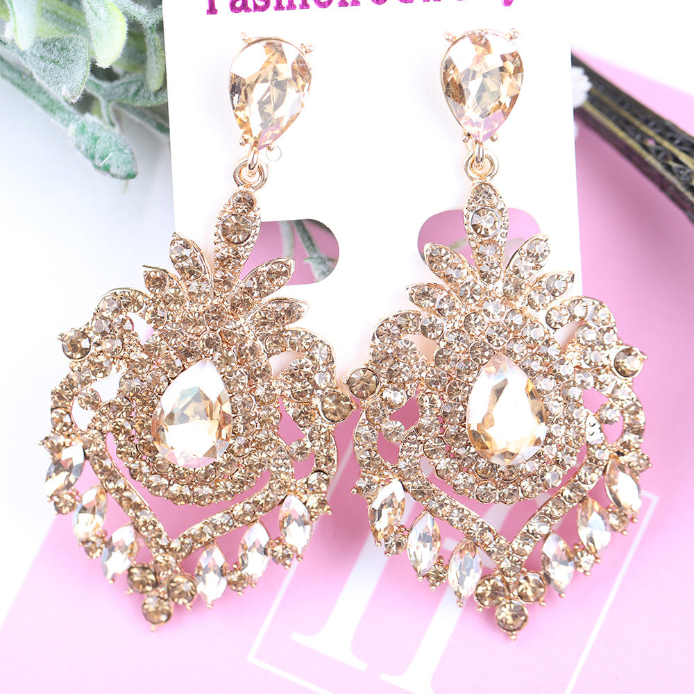 Wholesale Luxury Crystal Vintage Earrings