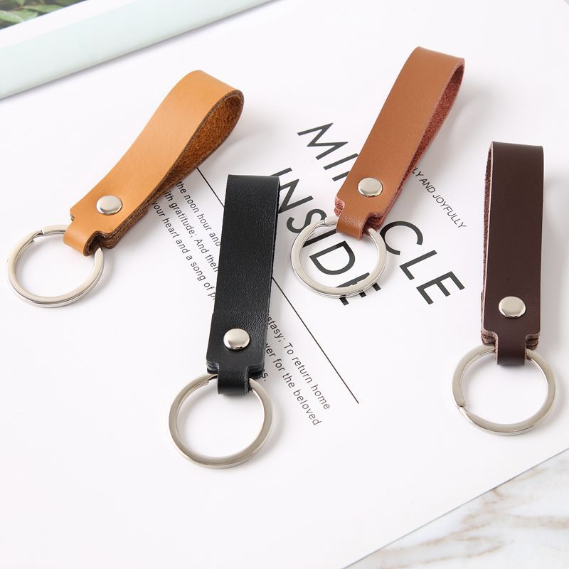 Wholesale Vintage Cowhide Rope Leather Keychain