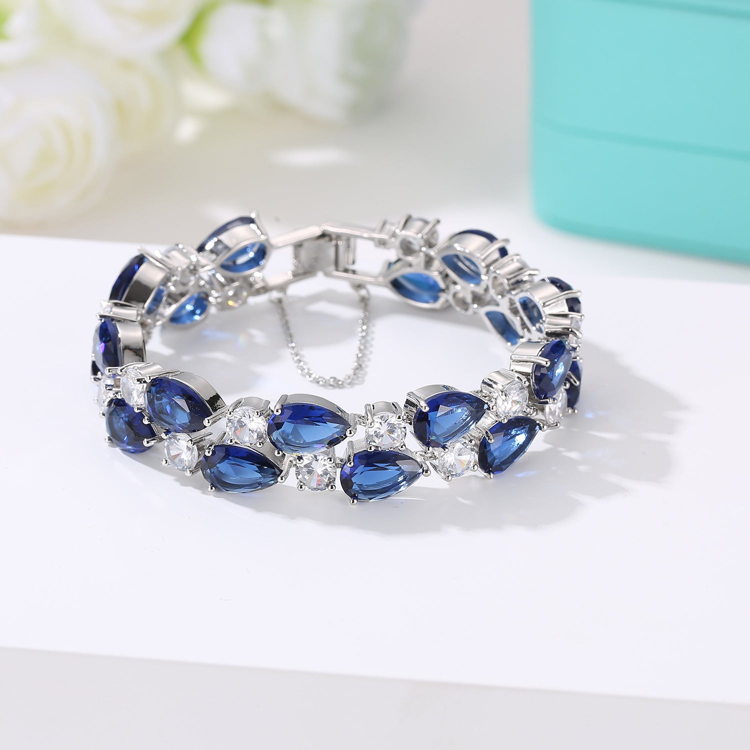 Wholesale Colorful Zircon Colorful Rose Gold Bracelet