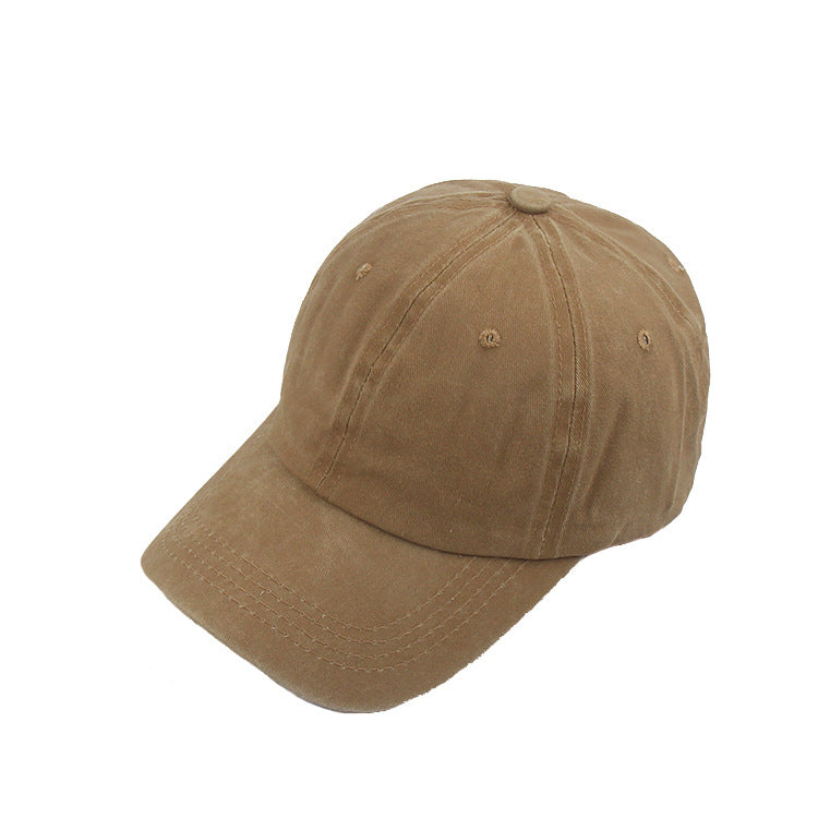 Wholesale spring and autumn hat summer outdoor solid color cap washed baseball cap old cowboy sun hat