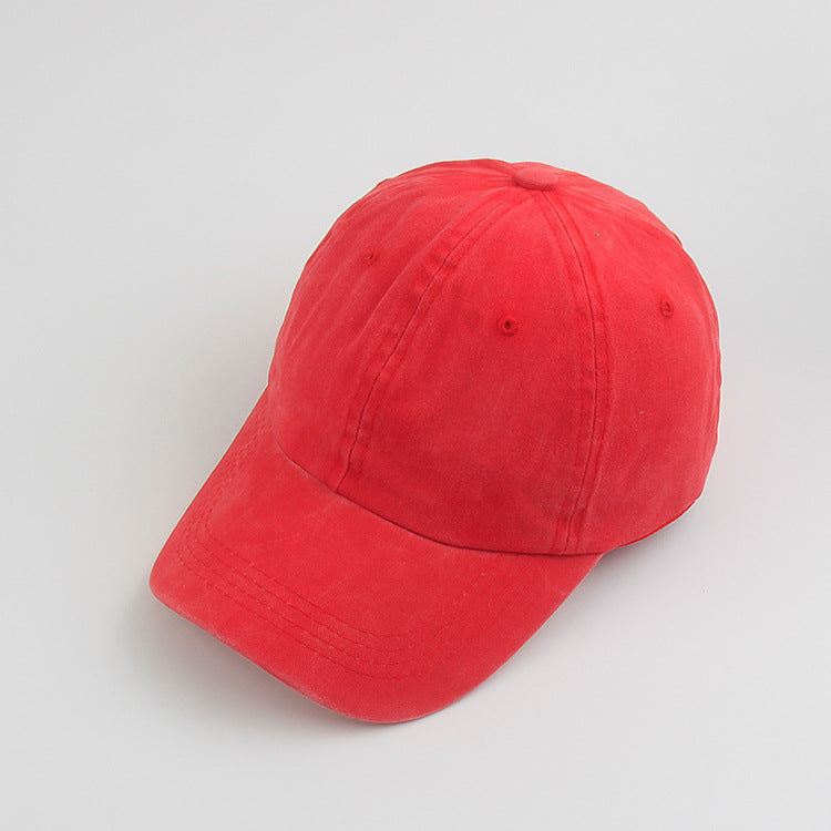 Wholesale spring and autumn hat summer outdoor solid color cap washed baseball cap old cowboy sun hat