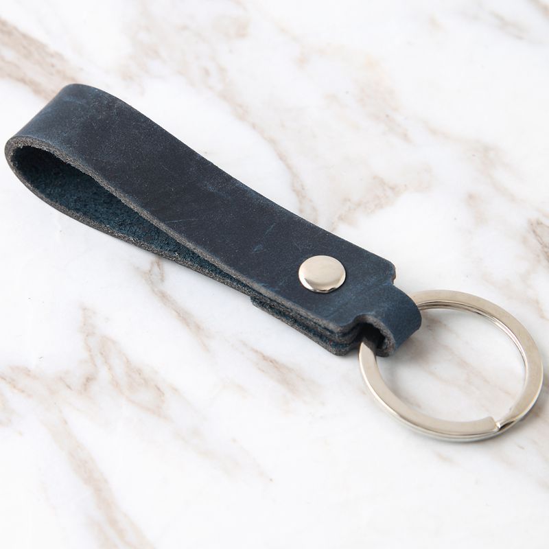 Wholesale Men's Leather Belt Waist Car Leather Single Ring Keychain