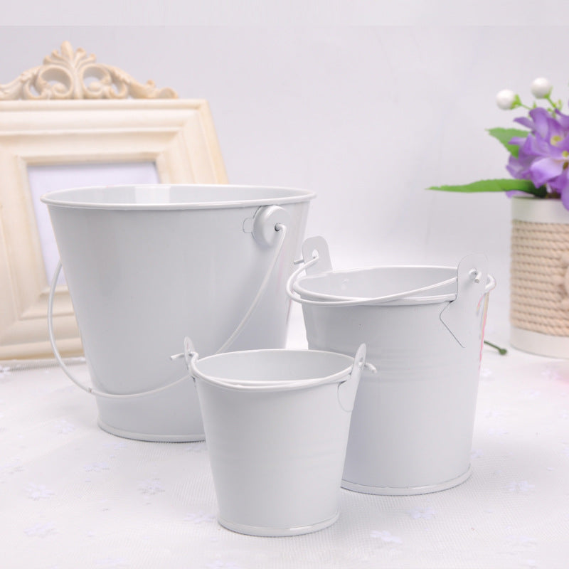 Wholesale Home Decoration Metal Crafts Mini Iron Bucket Ornaments