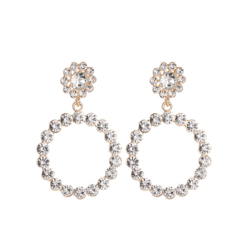 Wholesale Pearl Circle Alloy Earrings