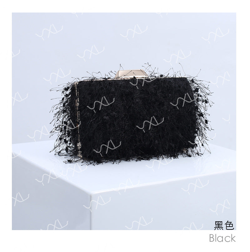 Wholesale Tassel Banquet Evening Dress Black Chaozhou Handmade Handbag