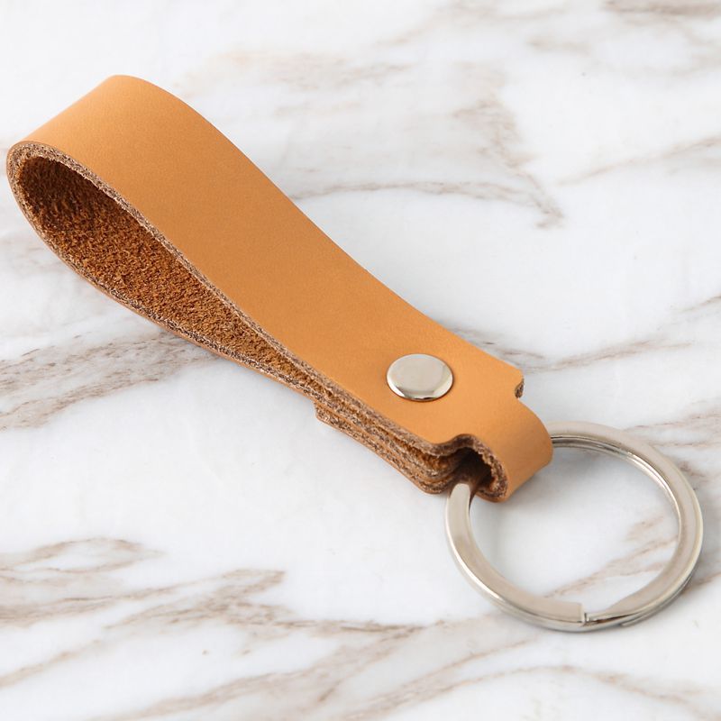 Wholesale Vintage Cowhide Rope Leather Keychain