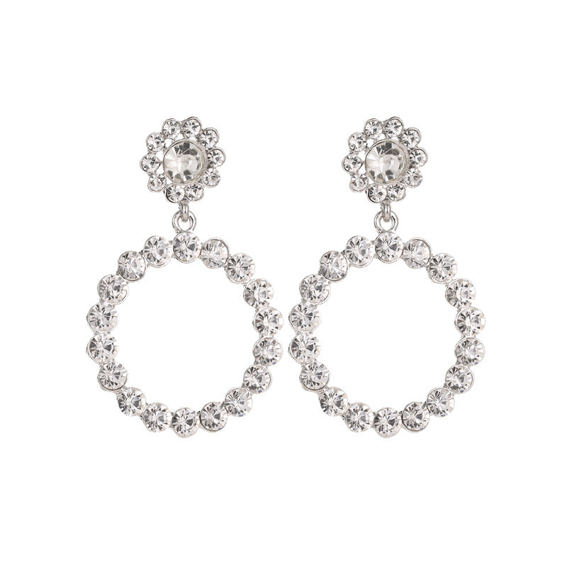 Wholesale Pearl Circle Alloy Earrings