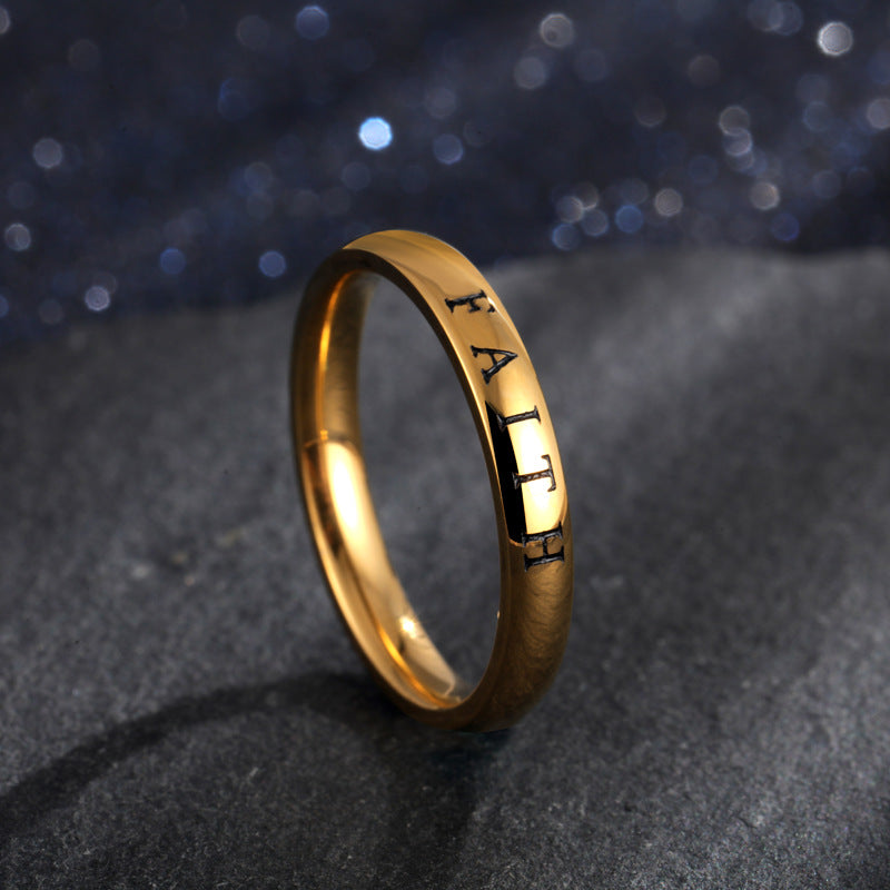 Wholesale Titanium Steel Corrosion Engraving Ring