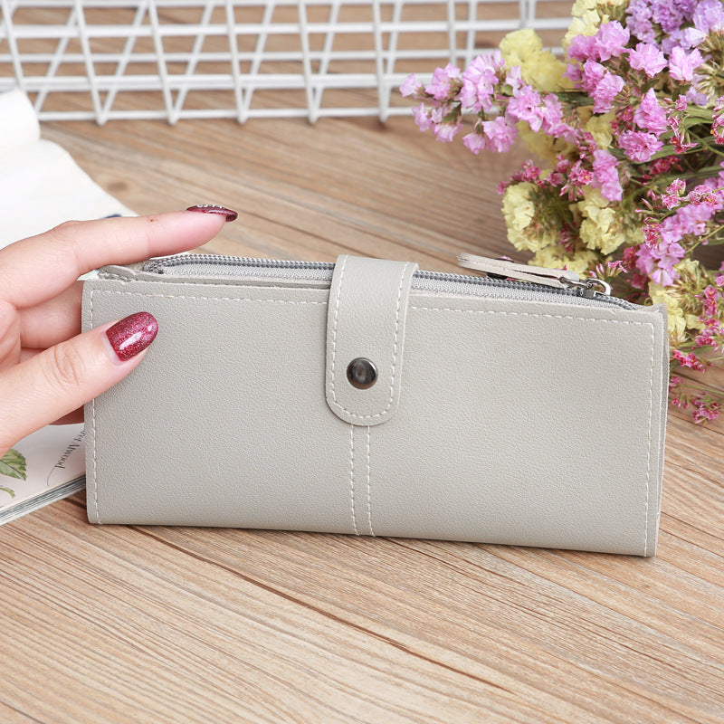 Billetera de moda horizontal larga de PVC larga al por mayor