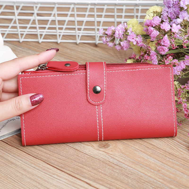 Billetera de moda horizontal larga de PVC larga al por mayor