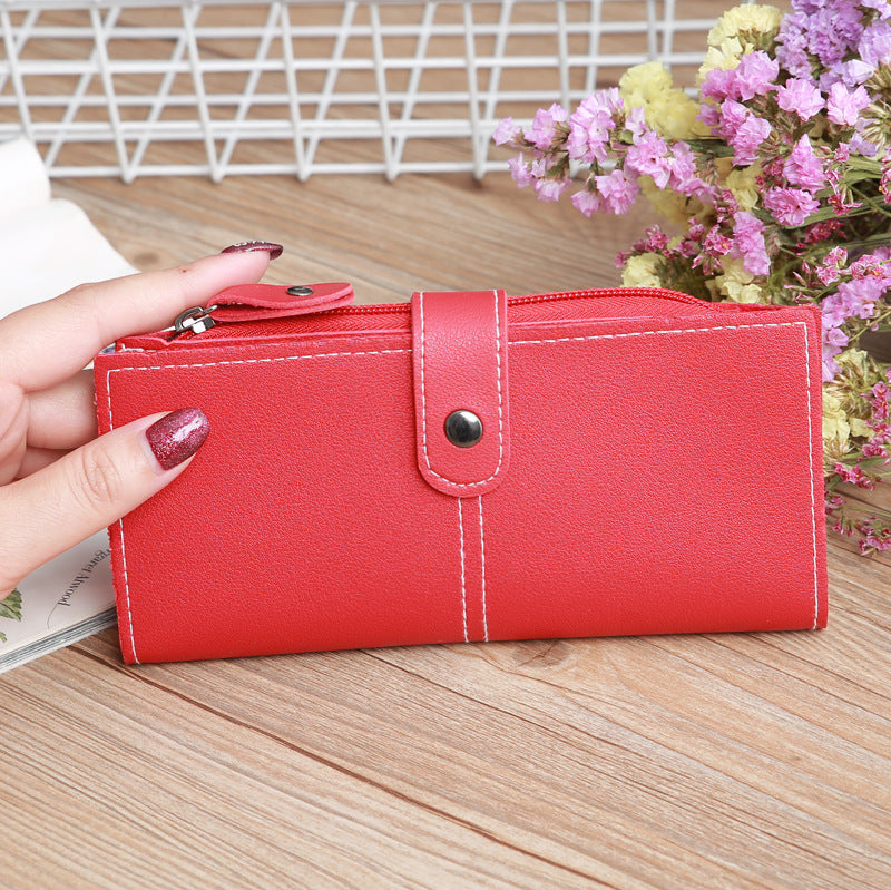 Billetera de moda horizontal larga de PVC larga al por mayor