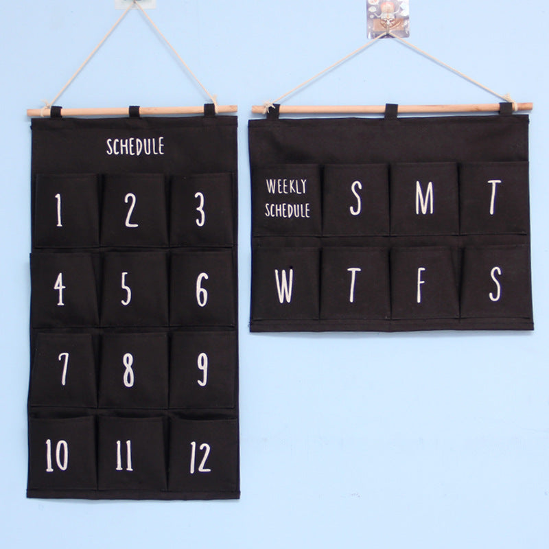 Wholesale Cotton and Linen Three-dimensional Miscellaneous Storage Hanging Bags