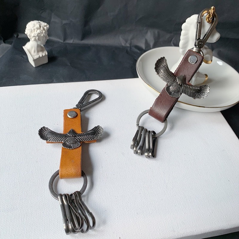 Wholesale Eagle Cowhide Keychains