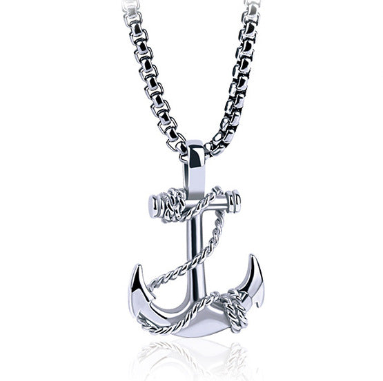 Wholesale Cross Titanium Steel Men's Necklace