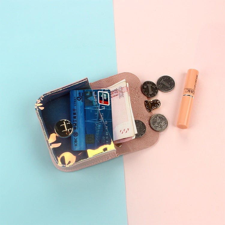 Wholesale PU Laser Zero Wallet Keychain