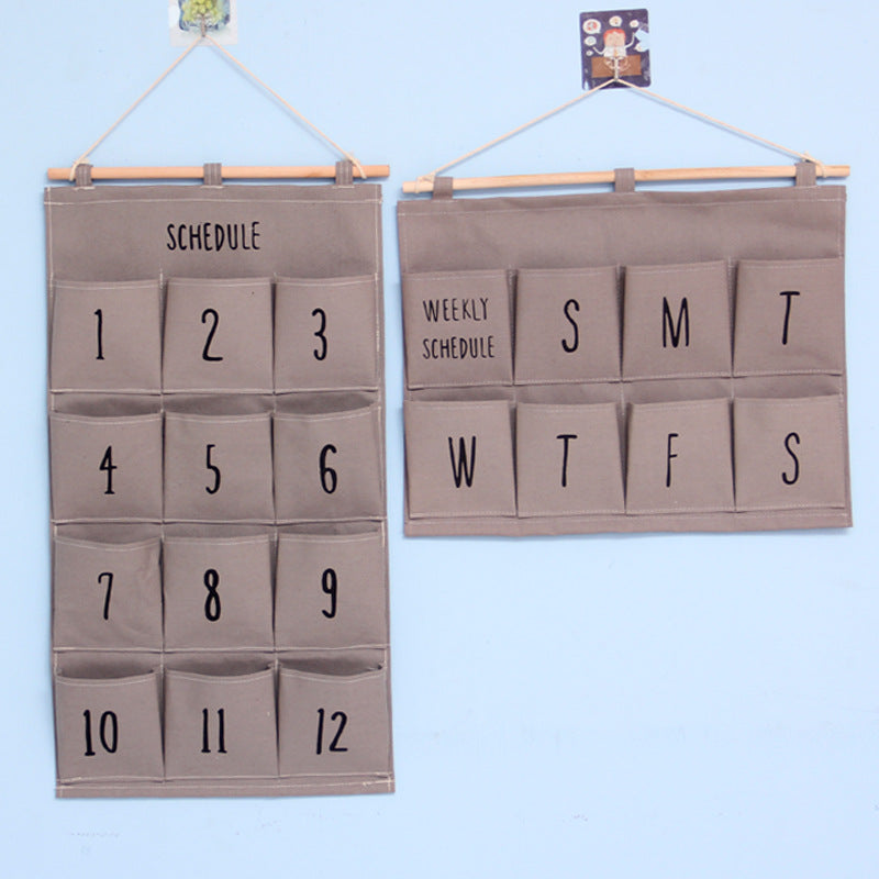 Wholesale Cotton and Linen Three-dimensional Miscellaneous Storage Hanging Bags