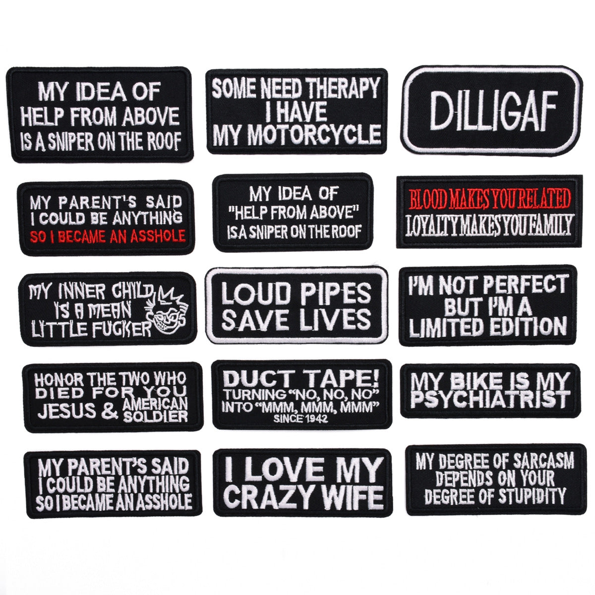 Wholesale Embroidered cloth patch hat accessories long strip English letter patch