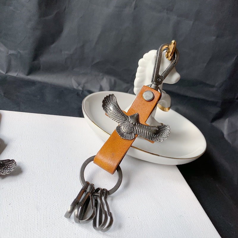 Wholesale Eagle Cowhide Keychains