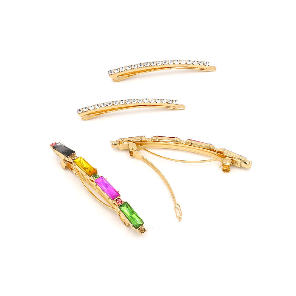 Wholesale Colored Glass Diamond Crystal Hair Clips