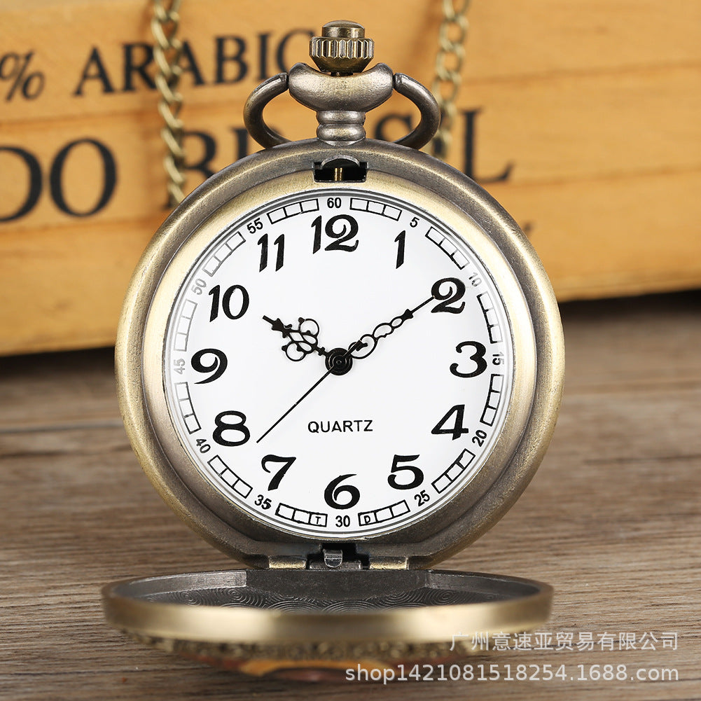 Wholesale Vintage Large Virgin Mary and Jesus Theme Quartz Pocket Watch