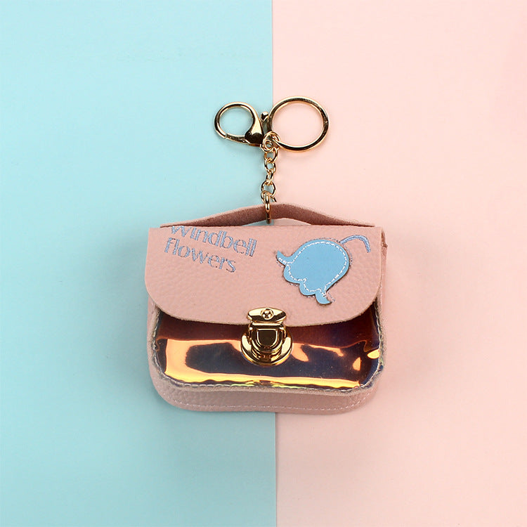 Wholesale PU Laser Zero Wallet Keychain