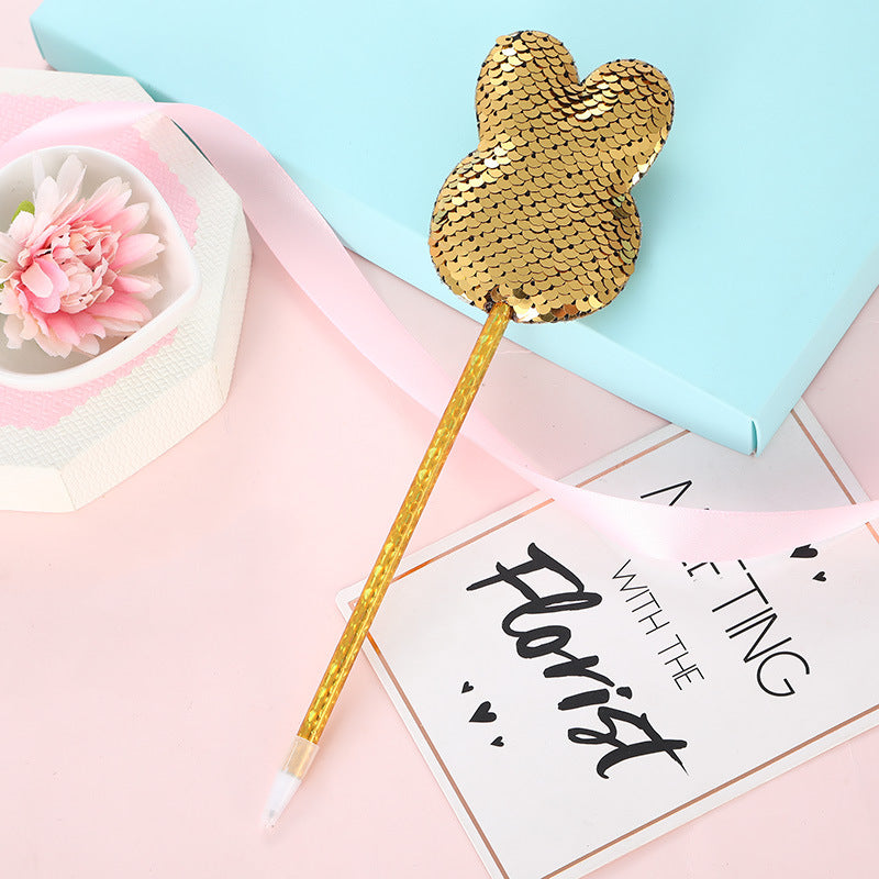 Bolígrafo tridimensional de tela de tela de lentejuelas de plástico al por mayor