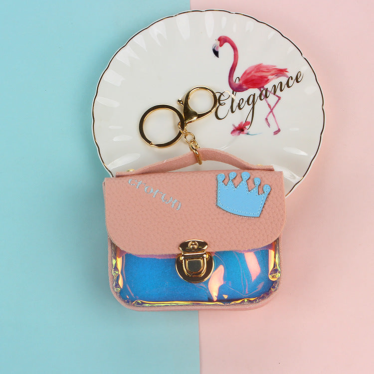 Wholesale PU Laser Zero Wallet Keychain