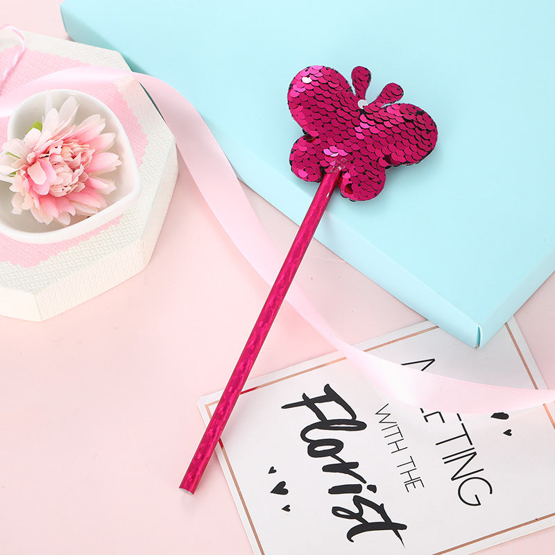 Bolígrafo tridimensional de tela de tela de lentejuelas de plástico al por mayor