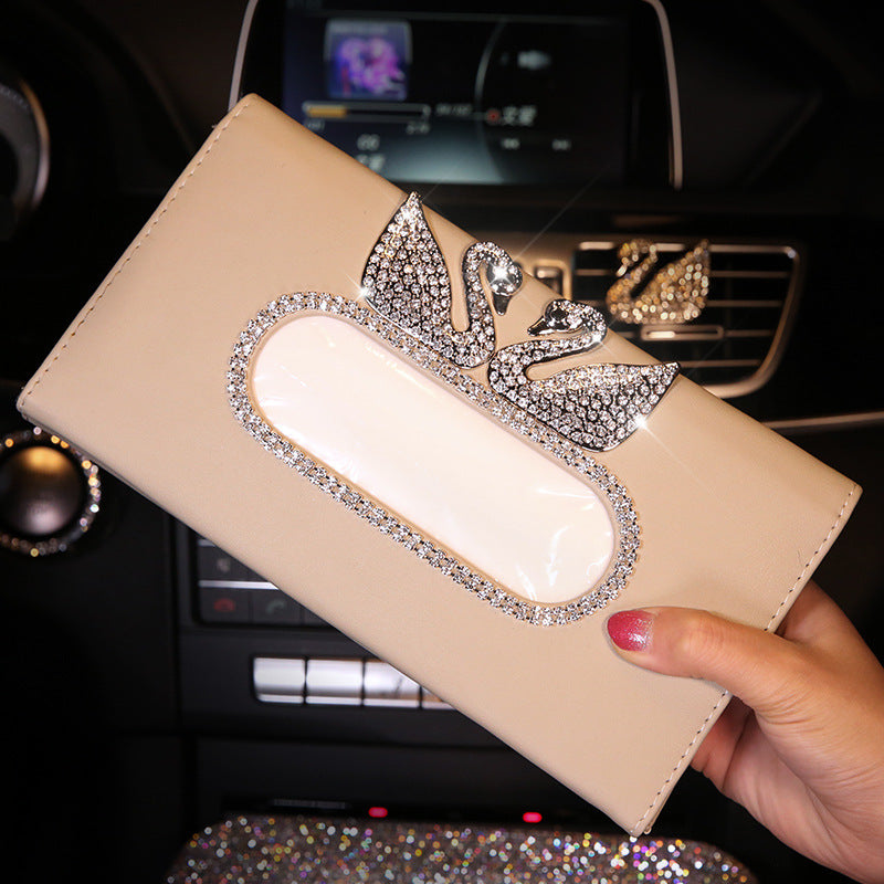 Wholesale Imitation Leather Car Sun Visor Tissue Box Paper